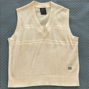 Helly Hansen Women’s Beige V-Neck Sweater Vest Size Large